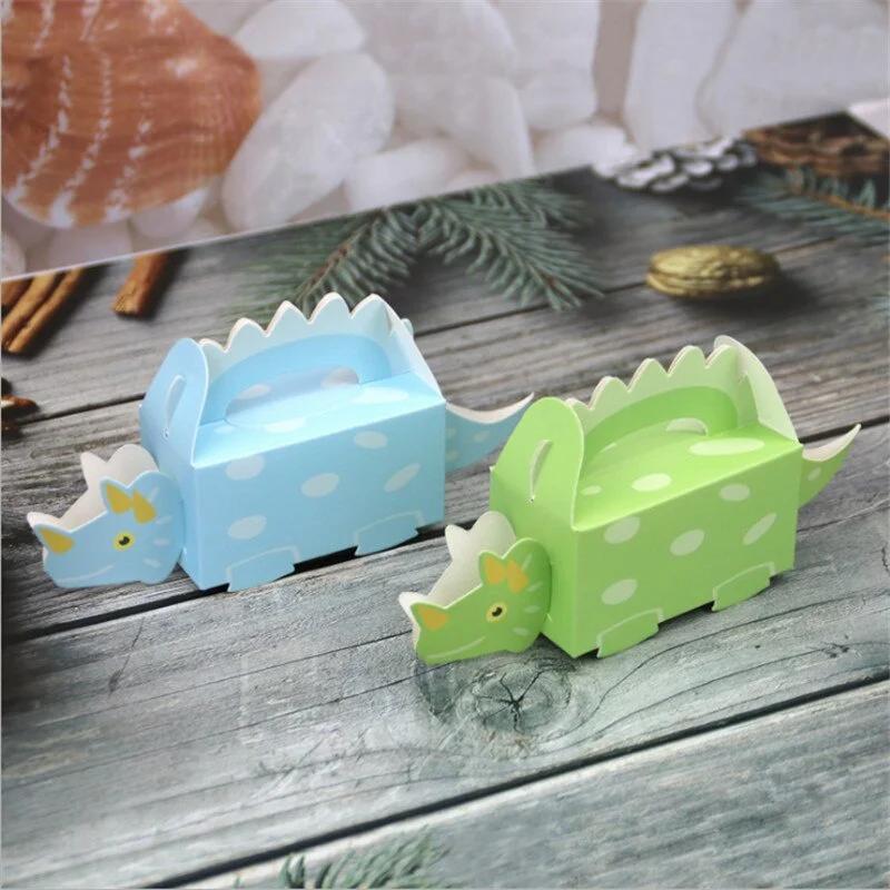 10pcs Dinosaur Party Cookie Box for Baby Shower Candy  Treat Kids Birthday  Wedding Gifts Paper Es  Packaging