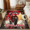 1PC Custom Name Rider Passion Theme Floor Mat Ideal for Living Room, Game Rooms, Office, Bedroom,Floor Mat Playful Design