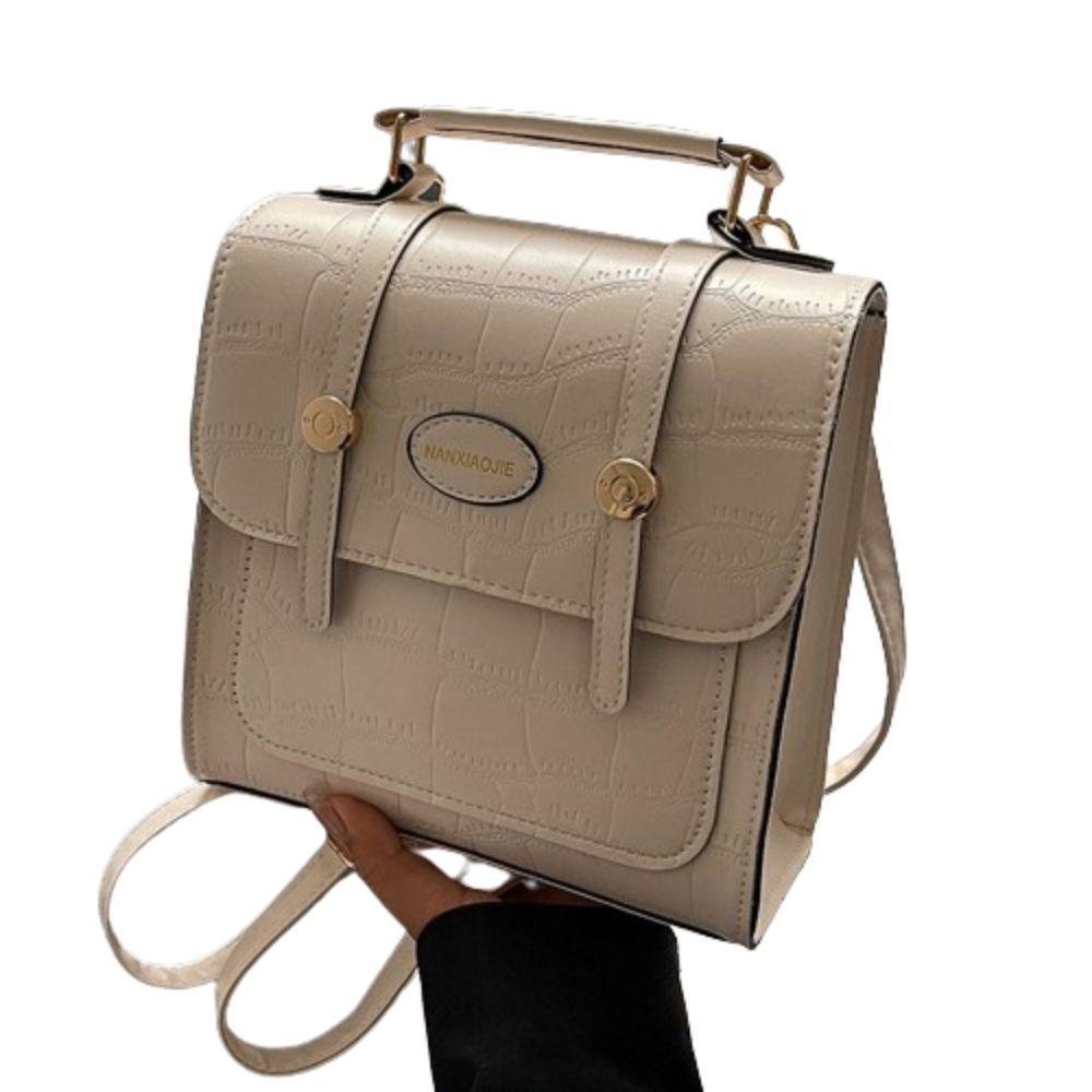 Mini Backpack Korean Trendy Shoulder Bag All Match PU Leather Schoolbags Simple Fashion Crossbody Bag Women