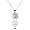 Octagonal Round Pendant Sparkling Zircon Women's Necklace Birthday Party Gift Jewelry Accessories