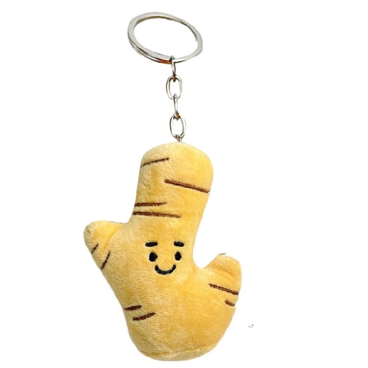 Lightweight Garlic Plush Cartoon Keychain Pendant Fun Keyring Novelty Plush Pendant Accessoryfor Bag Decoration