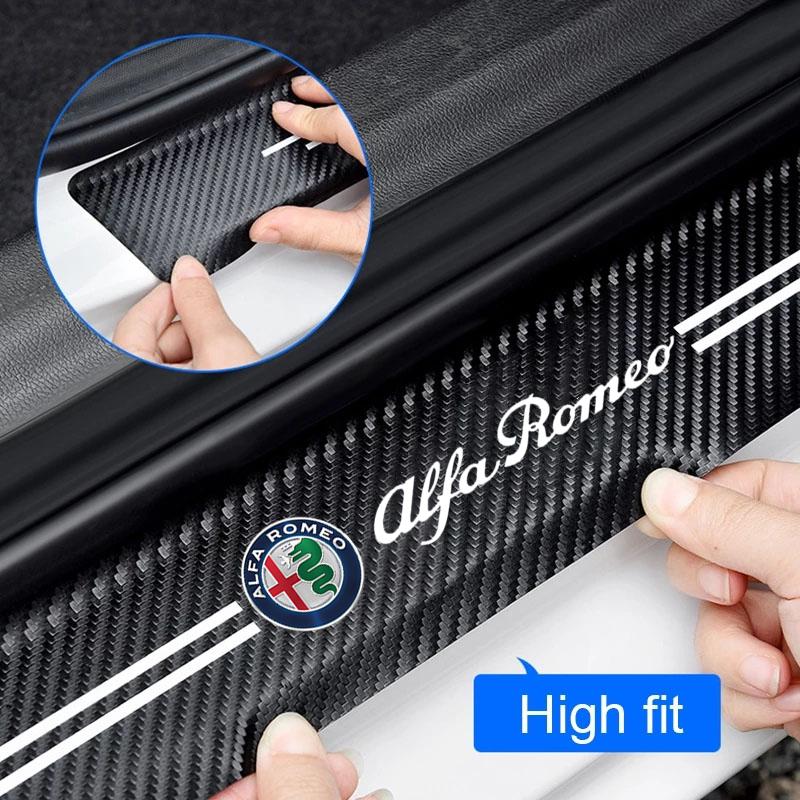 Autotürschweller Schutzaufkleber Kohlefaser Kratzfest Für Alfa Romeo giulietta 159 mito giulia stelvio 147 Zubehör