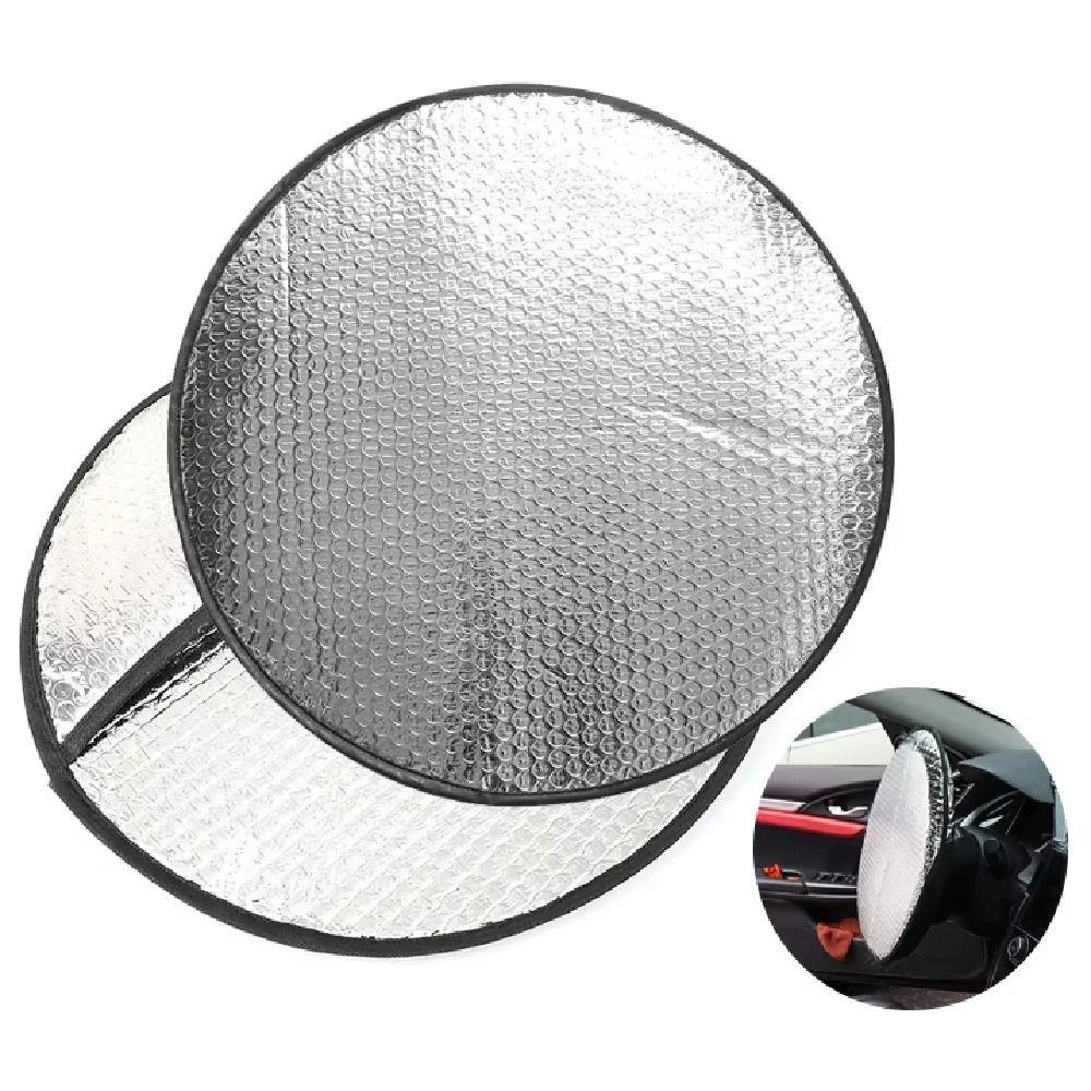Heat-Resistant Car Steering Wheel Sunshade Cover Foldable Steering Wheel Sun Block Summer Use