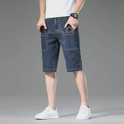 Heren Multi-Pocket 7-Punts Casual Denim Werkkleding Shorts