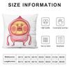 K-Kobito Zukan Peach Cushion Cover Silky Short Plush Double-Sided Printed Pillow Case For Sofa All Seasons Home Decor Gift