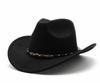Western Suede Upturned Edge Western Cowboy Hat Men's and Women's Outdoor Travel Hat Rolled Brim Ethnic Style Top Hat Felt Hat