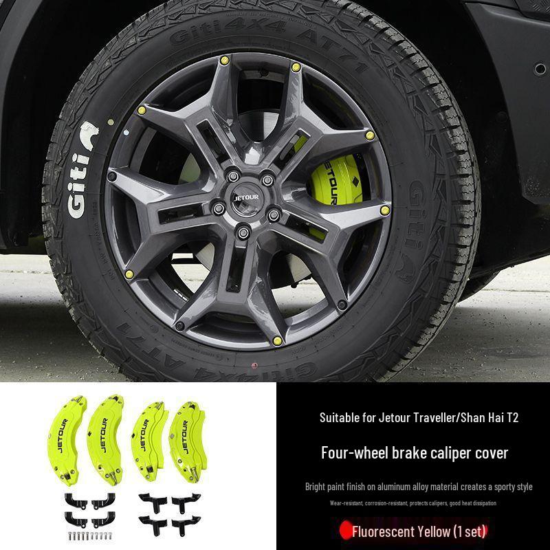 

Jetour Traveller Aluminum Brake Caliper Cover Set for Wheel Hub Enhancement - Shan Hai T2 Edition