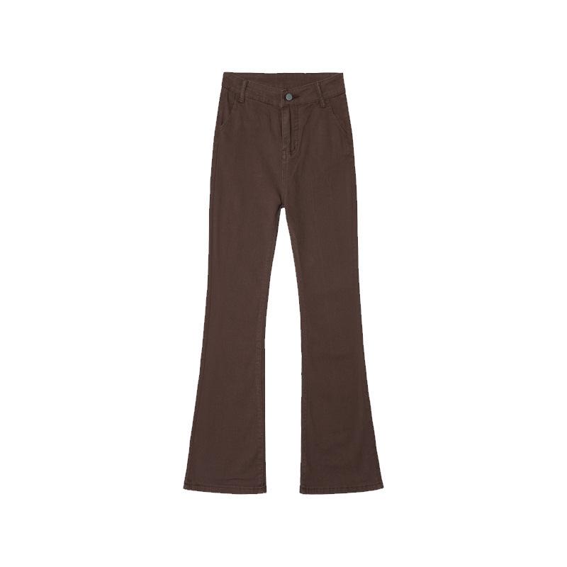 2024 Autumn Women's Plus Size Black Micro Flare Slimming Stretch Jeans