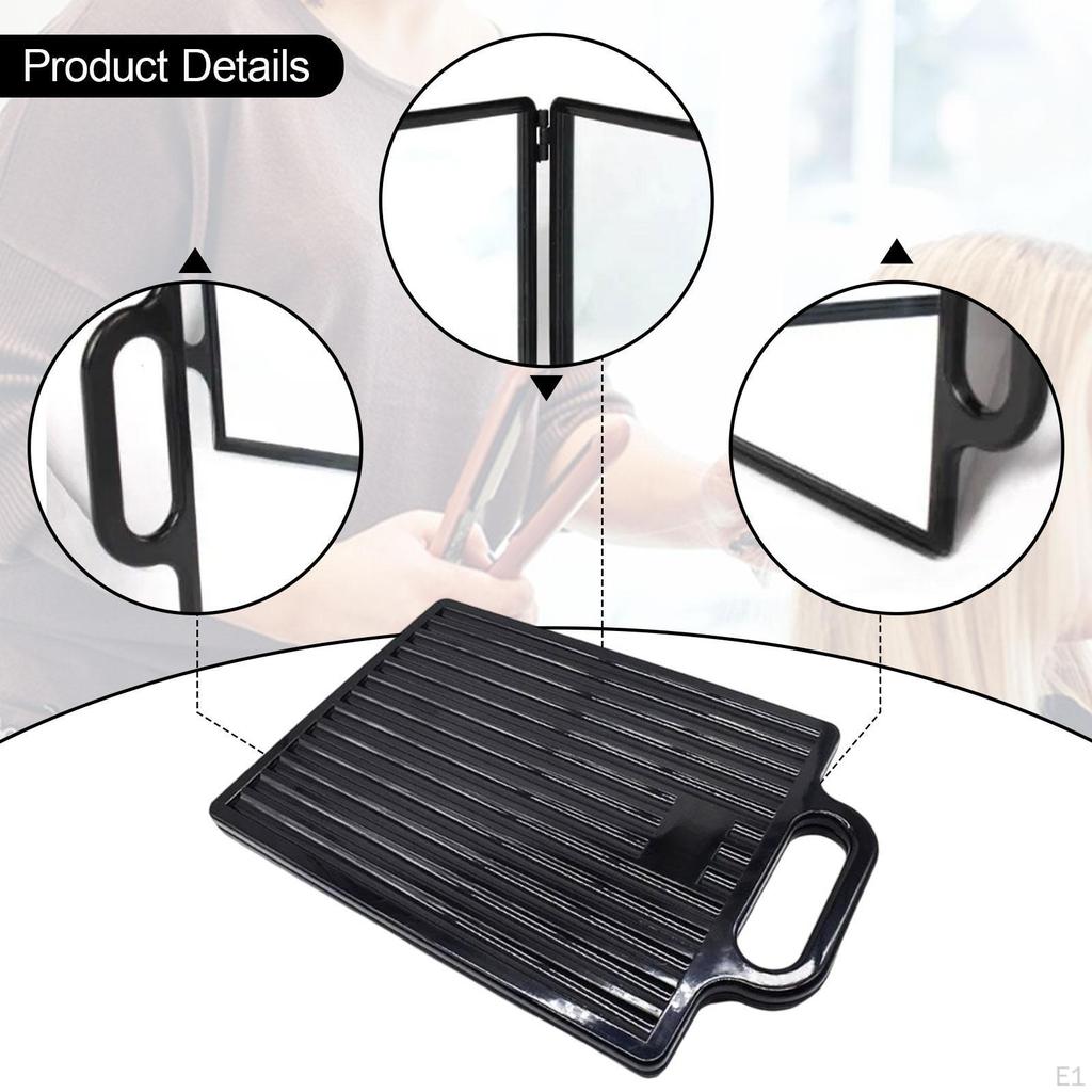 Foldable Hand Mirror Double Sided Hair Salon Equipment Gift Barber Accessories Held with