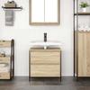 VidaXL Bathroom Furniture Washbasin and Drawers Sonoma Oak, Vanity Unit, Bathroom Storage Cabinet of 861883