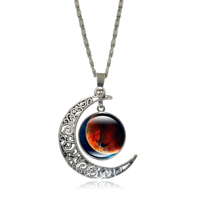 Half Moon Pendant Necklace 
