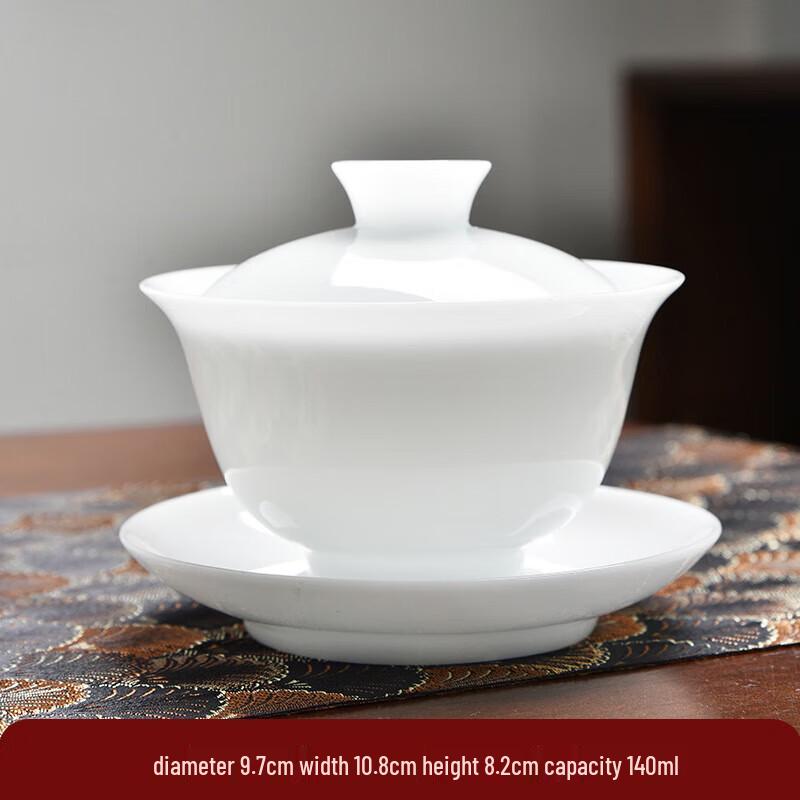 White Porcelain Kung Fu Tea Gaiwan Set