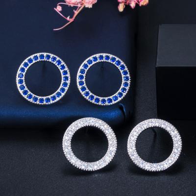 E0269 Pin Earrings Micro-Inlaid Zircon Fresh Stud Earrings Trinket