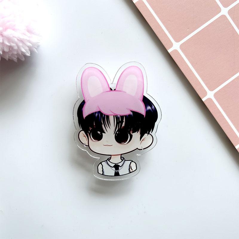 New Straykids Cartoon Acrylic Double Sided Stand Up Skzoo Desktop Ornament Accessories Star Surrounding Fans Gifts