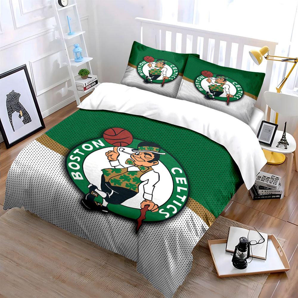 Boston Celtics Logo Bedding Set Bedding Duvet Cover Set Duvet Cover Pillowcases (1 * Duvet Cover 2 * Pillowcases, without duvet insert)