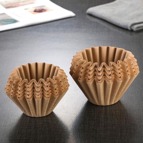 Disposable Wave Paper Coffee Filters, 50 Sheets, Unbleached, 4.5cm Diameter, 5.5/7cm Height, High-Efficiency Coffee Filters, Unbleached, Food-Grade, S