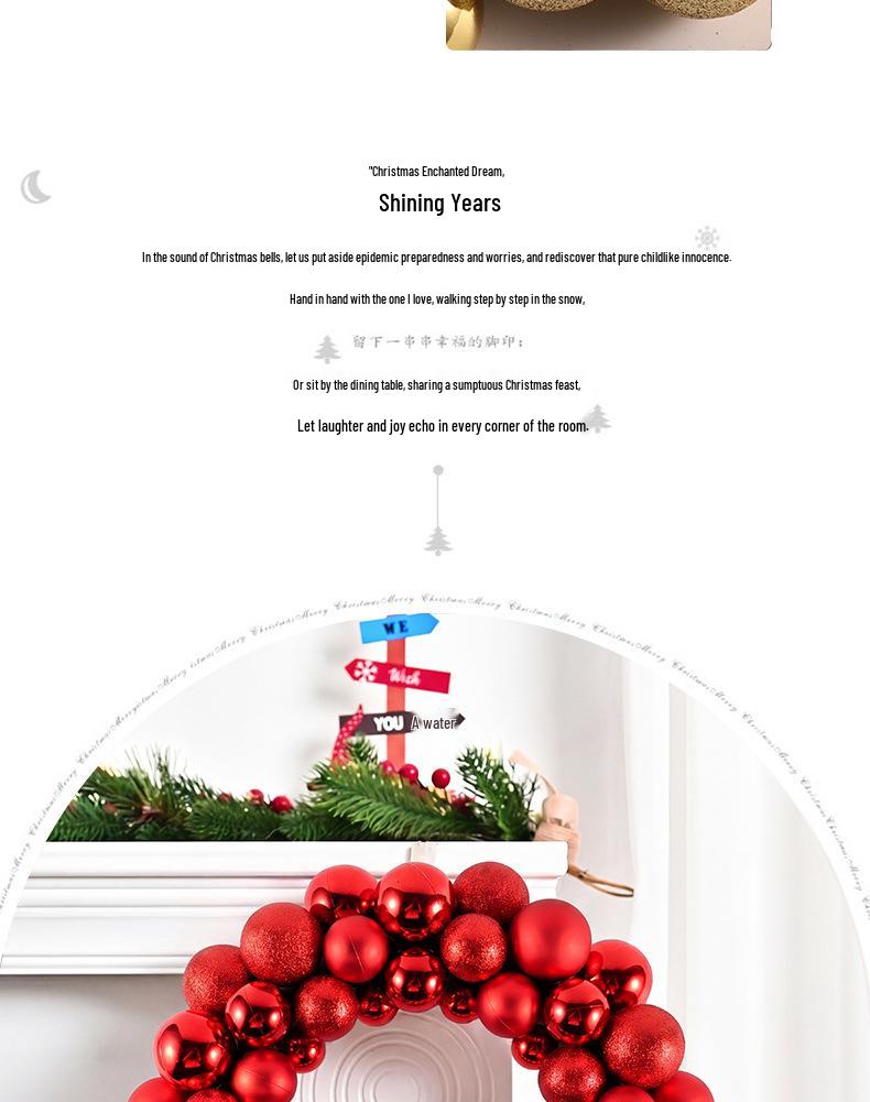 Hot-Selling Christmas Ball Wreath for Indoor/Outdoor Decoration