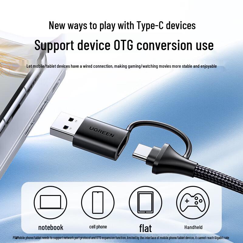 UGREEN USB-C & USB-A Gigabit Ethernet Adapter (CN Version)