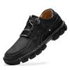 Autumn and winter new retro outdoor casual men's shoes large size 48 sewn small leather shoes men's comfort