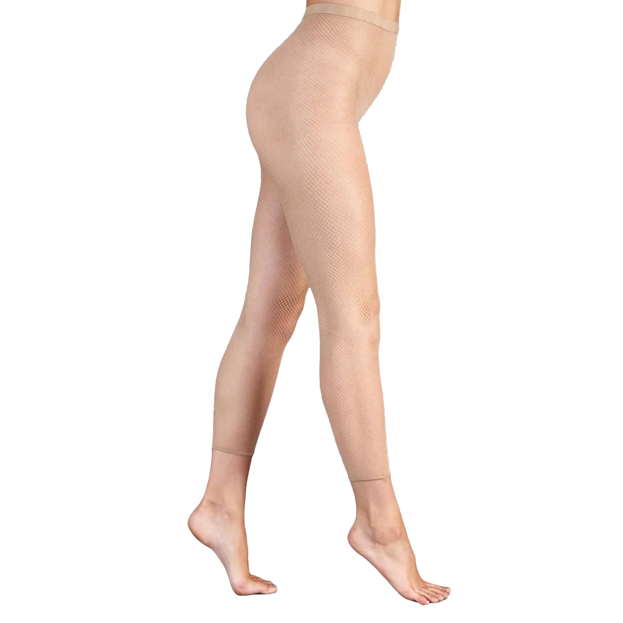 Silky Dance Damen/Damen Fischnetz fußlose Tanzstrumpfhose XL natur
