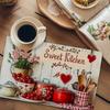 4pcs Rectangular Placemats- Thin- Early Summer Sweet Kitchen Element Placemats, Vibrant, Heat-Resistant and Easy to Clean, 12x18 Inches