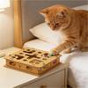 Katzenkratz-Puzzlebox Holzbrett Spielzeug mit Glocke Katzenkratz-Puzzle Nagelfeile Für Indoor-Kätzchen Haustier regt Instinkte an