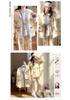 Spring & Autumn Maternity Pajama Set: Breathable Three-Piece for Delivery & Breastfeeding with Absorbent Breast Pads