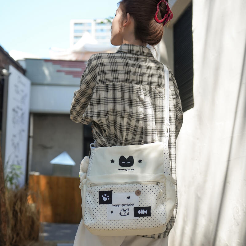 Women's Crossbody Bag Handbag Middle School Students' School Bag Large Capacity Shoulder Bag