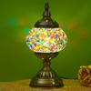 Handgefertigte dimmbare Mosaik-Tischlampe, Glasschirm mit Metallfuß, gebrauchsfertiges Nachttischlicht für Schlafzimmer Wohnzimmer, Halloween-Geschenk mit Glühbirne im Lieferumfang