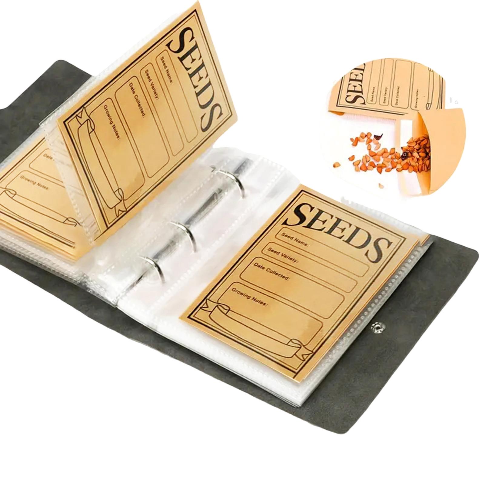 

1Set Seeds Protection Storage Bag Seed Organizer Write the Category of Seed in the Cover for Protecting Fruits Vegetables Seeds