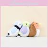 Cute Pink Blue Purple Brown Small Bird Plush Toy Keychain For Bag Accessories