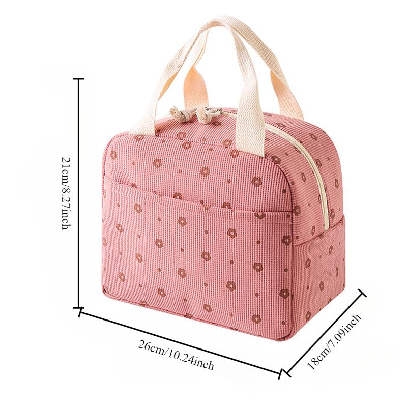 Geantă de prânz din velur cu izolație termică Cutie de prânz Geanta de mână multifuncțională Geantă frigorifică pentru școală pentru copii Picnic Husă de mâncare Loncheras