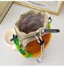 Women's Nylon Color Block One-Shoulder Crossbody Bag with Woven Lanyard, Lightweight and Stylish.