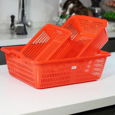 Fuchengxing Red Rectangular Plastic Drain Basket