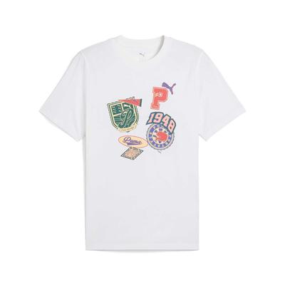 Puma American Retro Letter Solid Color Printed Durable Comfortable Fashionable Versatile Short Sleeve T-Shirt Men Tops White 632941-02