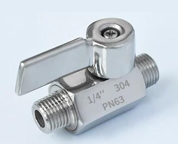 304 Stainless Steel Mini Ball Valve Sanitary NPT Female Male Thread Water Oil 2 Way Ball Valve Homebrew