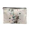 baizihuahu Cosmetic Storage Bag, with Black Zipper Smooth Opening, Thick Wear-Resistant Canvas Pouch, Christmas Pattern Printed Multipurpose