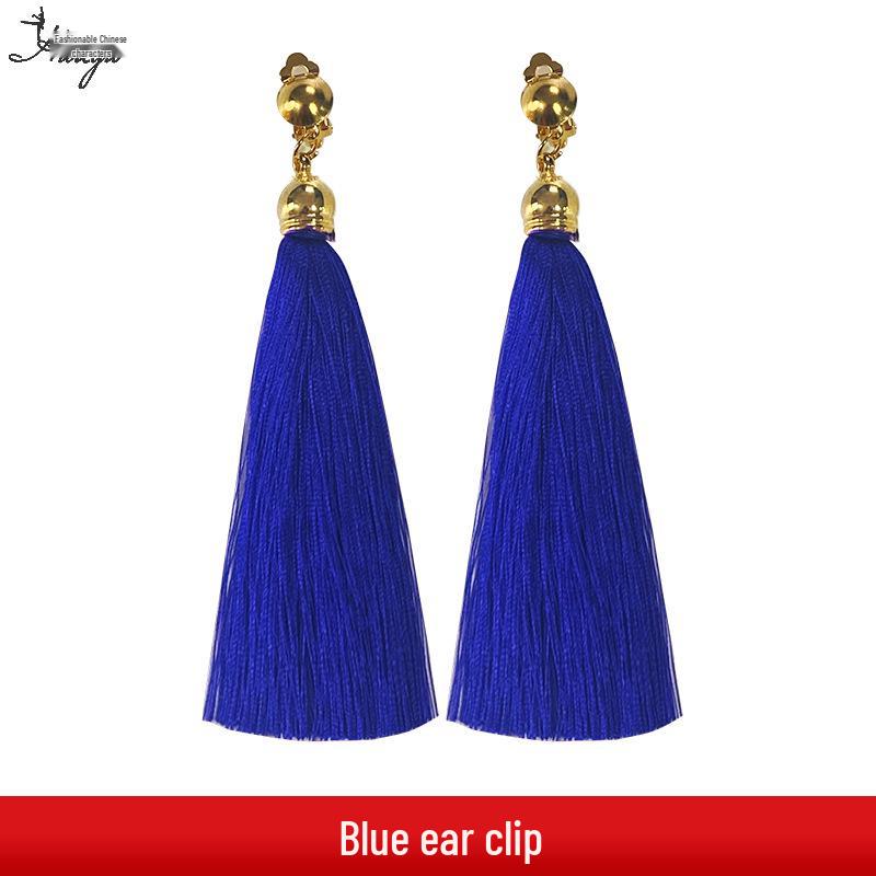 Huayu Dance Earrings: Square, Latin, Belly & Indian Dance Tassel Performance Jewelry
