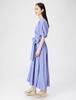 FRAY Acetate Linen Dress FWFO222057 BLU 0 I.D. Cache-Coeur Women's
