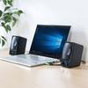 Sanwa Supply USB Powered Multimedia Speaker 4W Stereo Mini Jack Connection 3.5mm MM-SPL15UBK
