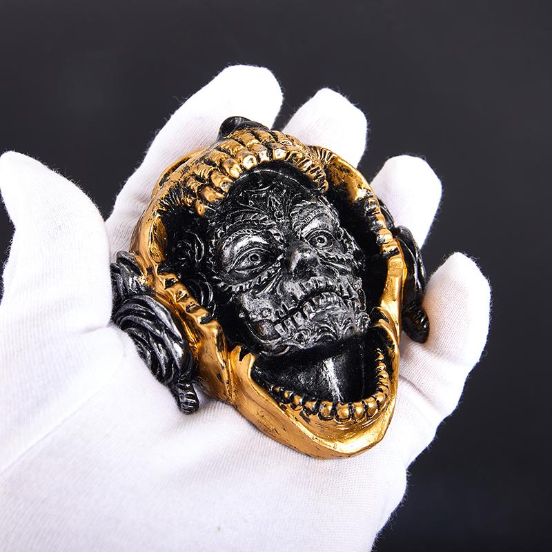 Handmade Metal Mechanical Skull Magnetic Decoration,Gothic Skull Mask,Refridgerator Magnets,Steampunk Skeleton Art Home Decor