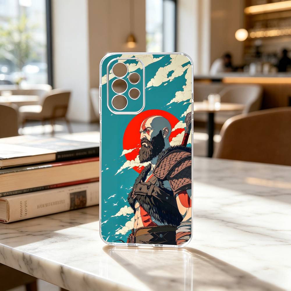 God of war Battle Karatos GAME Phone Case Transparent Silicone Soft For Samsung S25,S24,S21,S22,S23,S30,Ultra,S20,Plus,Fe