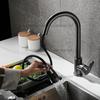 Kitchen Pull Out Faucet with Retractable Sprayer for Cold and Hot Water Mixer Single Handle Single Hole Deck Mounted Water Tap