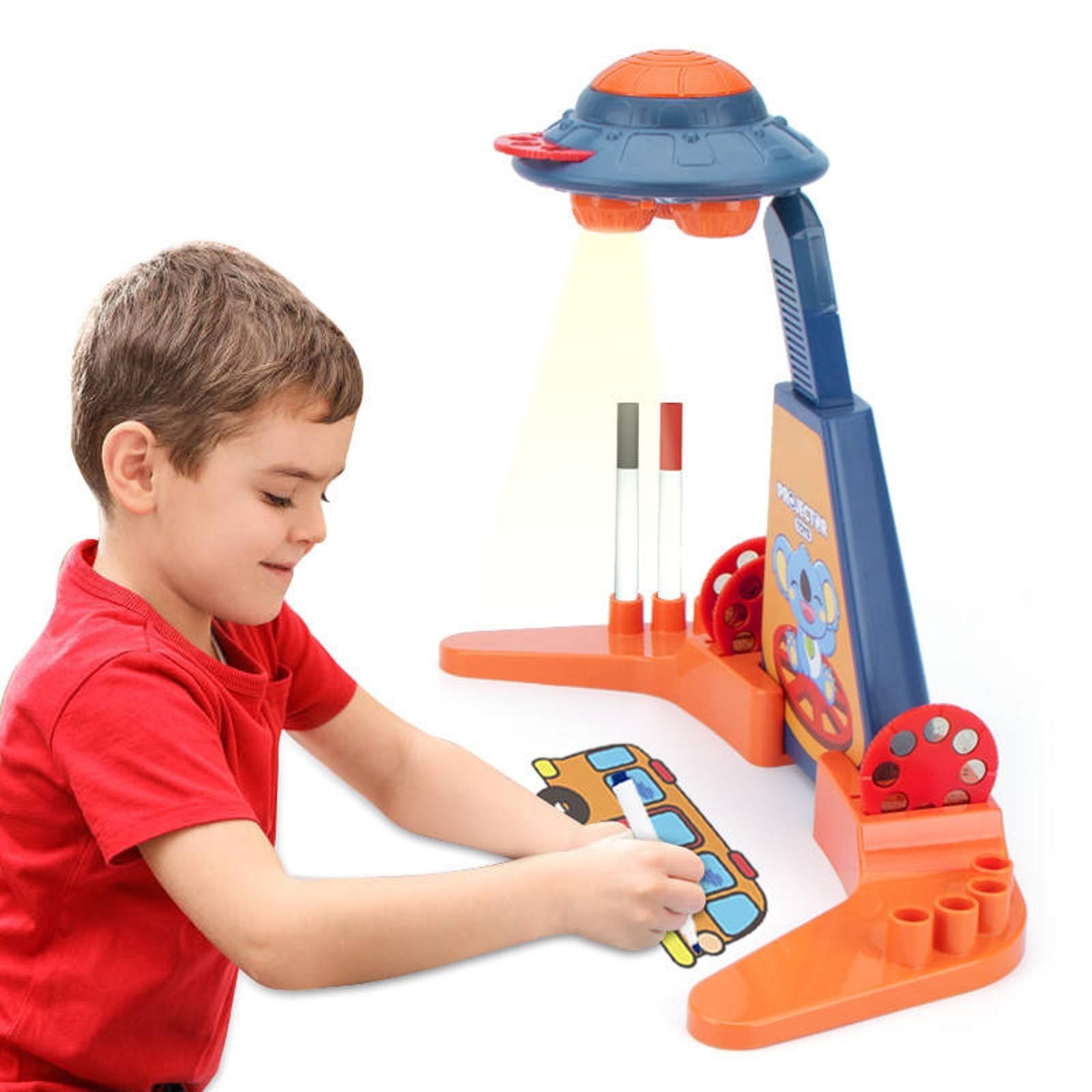 

Детский проектор для рисования, художественный проектор для рисования, включает в себя 6 слайдов, 48 проецируемых изображений, 1 мл one size синий