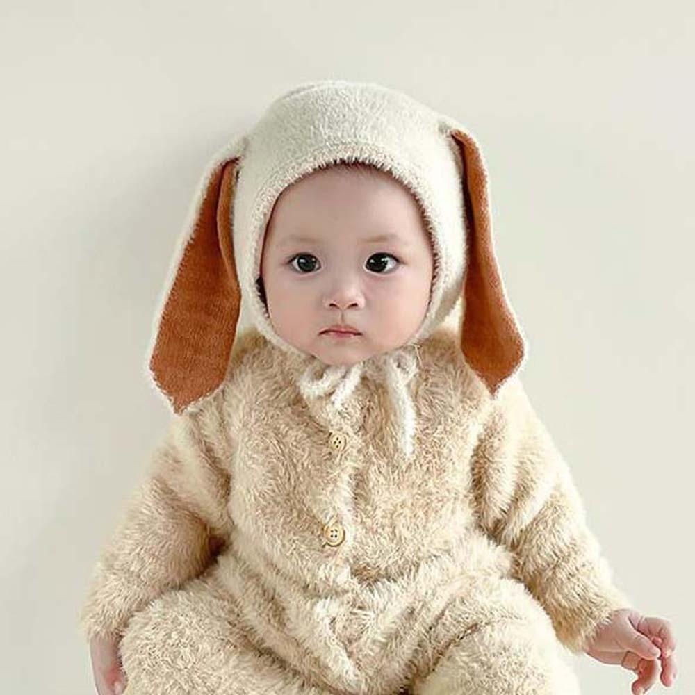Cute Baby Rabbit Hat Long Ears Infant Soft Plush Warmer Cap Autumn Winter Kids Toddler Beanie Earflap Hats