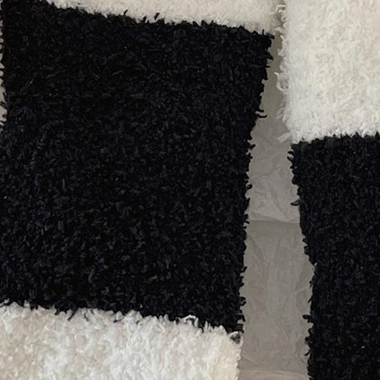 1/5 Pairs Sleeping Socks Cartoon Panda Design Thickened Coral Velvet Warm Winter Socks Mid-Tube Floor Socks