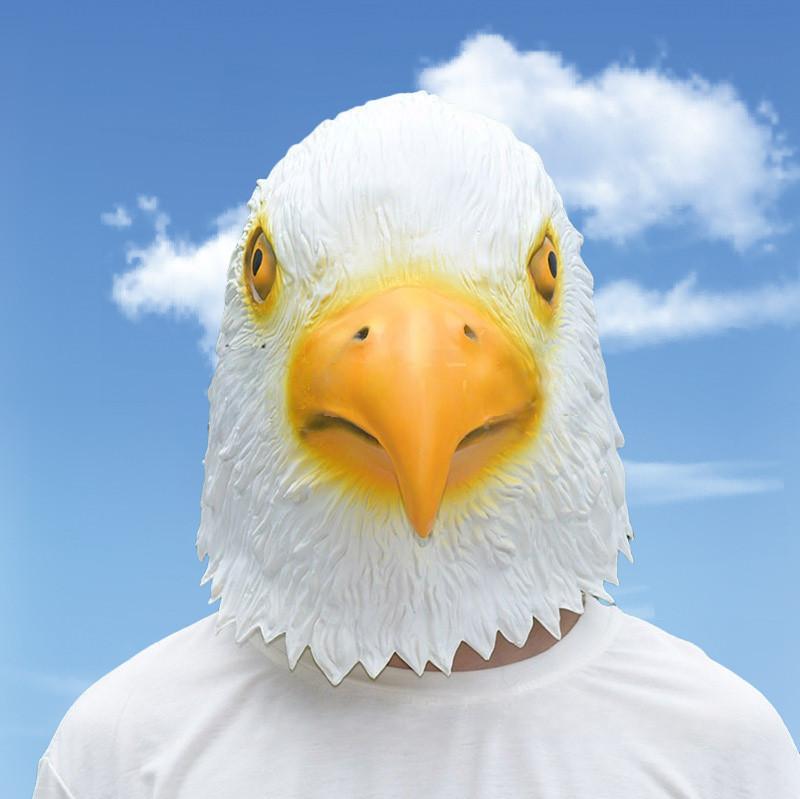 White Eagle Mask Latex Animal Head Mask For Costume Parties And Halloween Celebrations