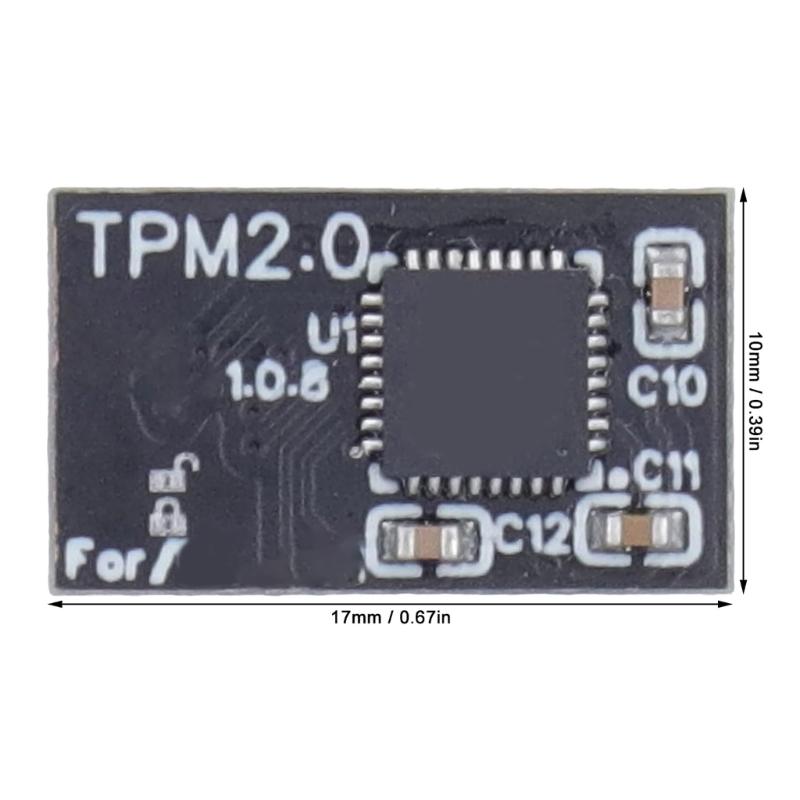 TPM 2.0 Module SPI 14Pin Module Motherboard TPM2.0 Remote Card Encryption Security Board Electronic Component Module