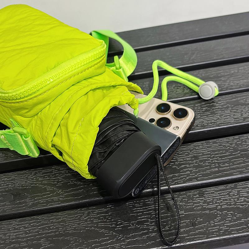 Textured Mobile Phone Bag, Male And Female Students, Kettle Bag, Umbrella Bag, Two-Layer Shoulder Messenger Bag, Going Out For A Walk