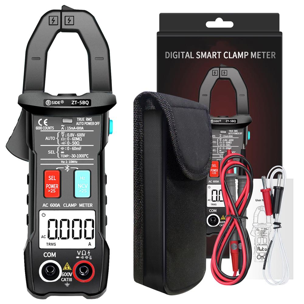BSIDE ZT-5BQ Pinza amperometrica digitale intelligente per test NCV ad alta precisione da 6000 conteggi con funzione BT True